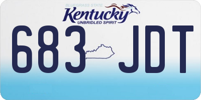 KY license plate 683JDT