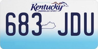 KY license plate 683JDU
