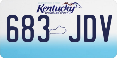 KY license plate 683JDV