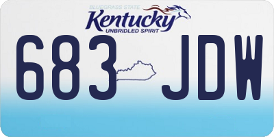 KY license plate 683JDW