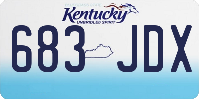 KY license plate 683JDX
