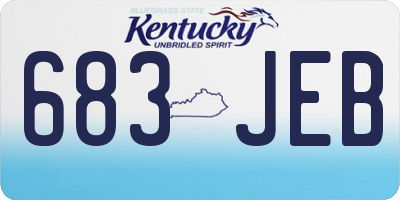 KY license plate 683JEB
