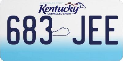 KY license plate 683JEE