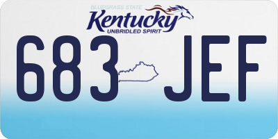 KY license plate 683JEF