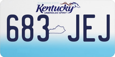 KY license plate 683JEJ