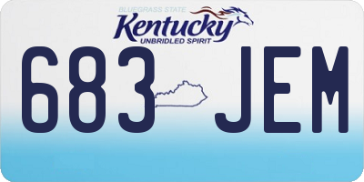 KY license plate 683JEM