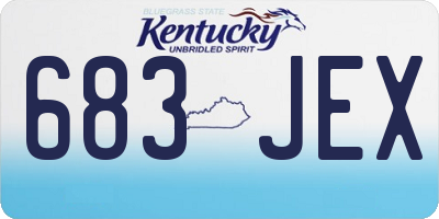 KY license plate 683JEX