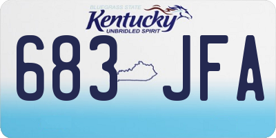 KY license plate 683JFA