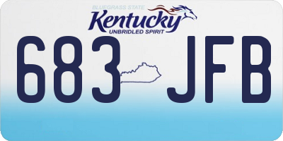 KY license plate 683JFB