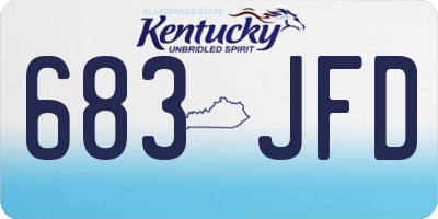KY license plate 683JFD
