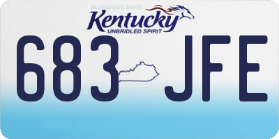 KY license plate 683JFE