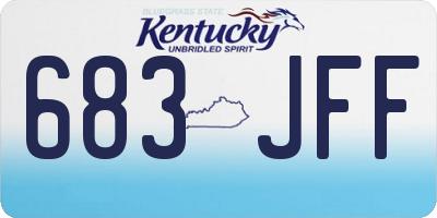 KY license plate 683JFF