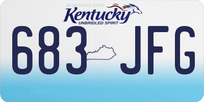 KY license plate 683JFG