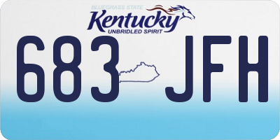 KY license plate 683JFH