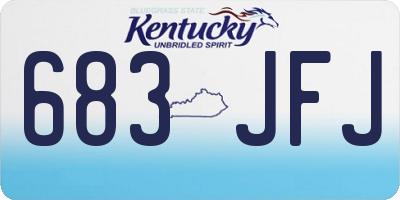 KY license plate 683JFJ
