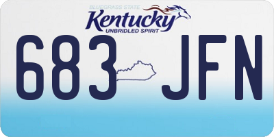 KY license plate 683JFN