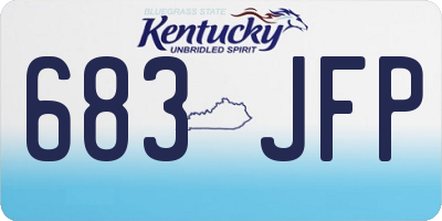 KY license plate 683JFP