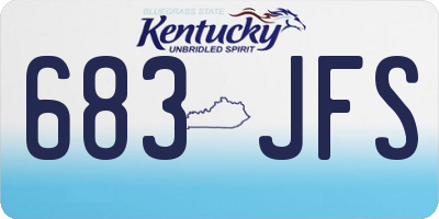 KY license plate 683JFS