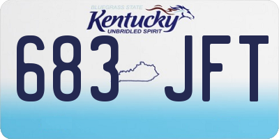 KY license plate 683JFT