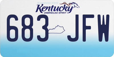KY license plate 683JFW