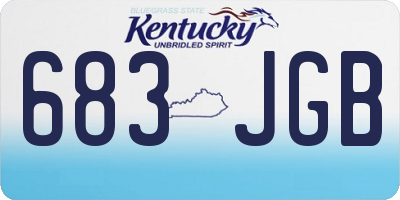 KY license plate 683JGB