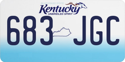 KY license plate 683JGC