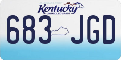 KY license plate 683JGD