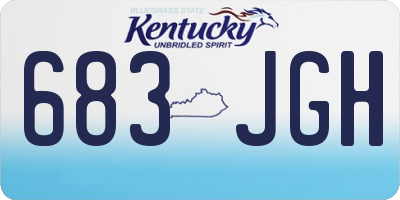 KY license plate 683JGH