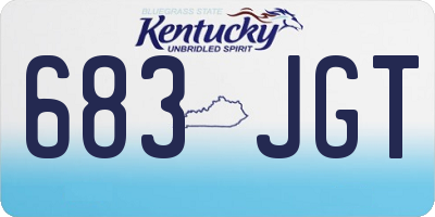 KY license plate 683JGT
