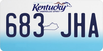 KY license plate 683JHA