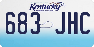 KY license plate 683JHC