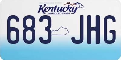 KY license plate 683JHG