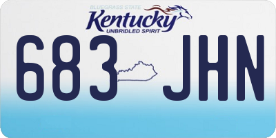 KY license plate 683JHN