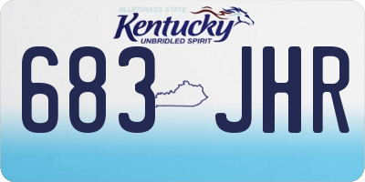 KY license plate 683JHR