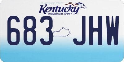 KY license plate 683JHW