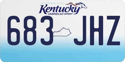 KY license plate 683JHZ