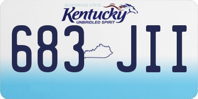 KY license plate 683JII