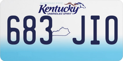 KY license plate 683JIO