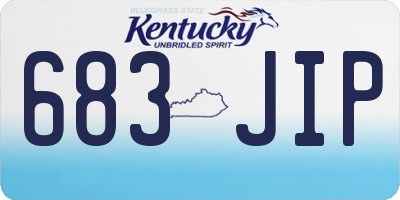 KY license plate 683JIP