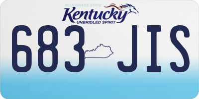 KY license plate 683JIS