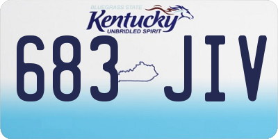 KY license plate 683JIV
