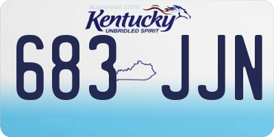 KY license plate 683JJN