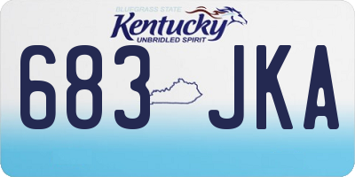 KY license plate 683JKA