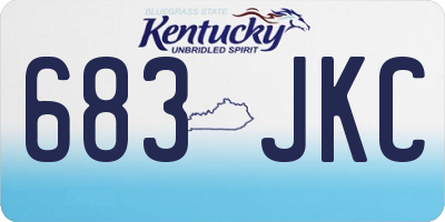 KY license plate 683JKC