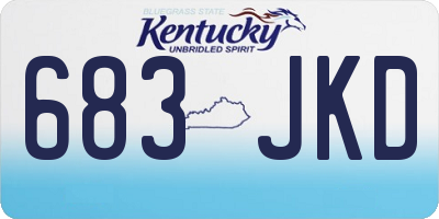 KY license plate 683JKD