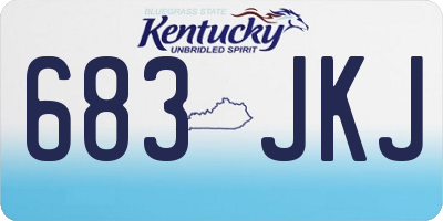 KY license plate 683JKJ