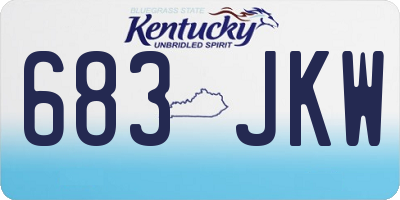 KY license plate 683JKW