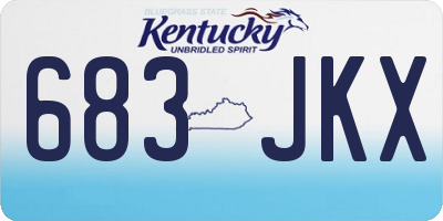 KY license plate 683JKX