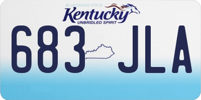 KY license plate 683JLA