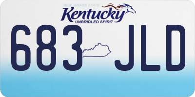KY license plate 683JLD